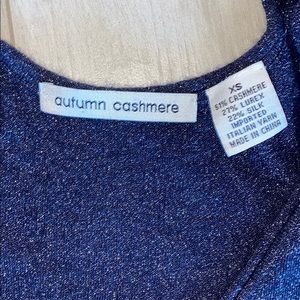 AUTUMN CASHMERE NAVY METALLIC TANK SWEATER XS